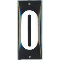 Huisnummer enkel blauw 4x10